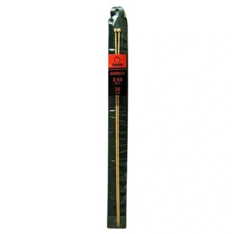 Pletací jehlice rovné bambusové - 2,5 mm