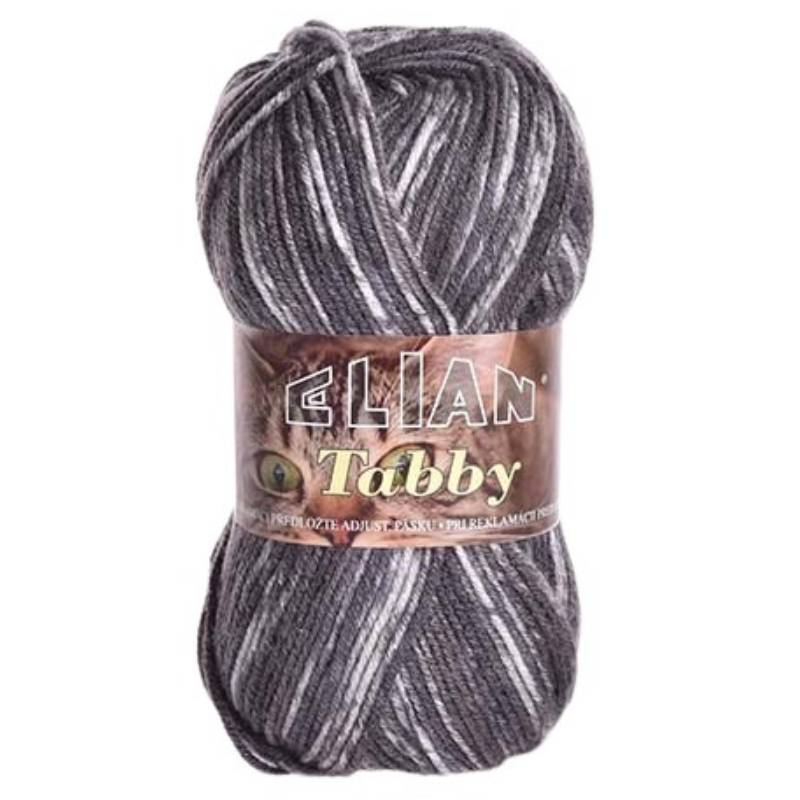 Pletací příze Elian Tabby 31898 - šedá