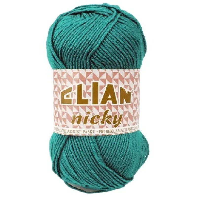 Pletací příze Elian Nicky 132 - zelená