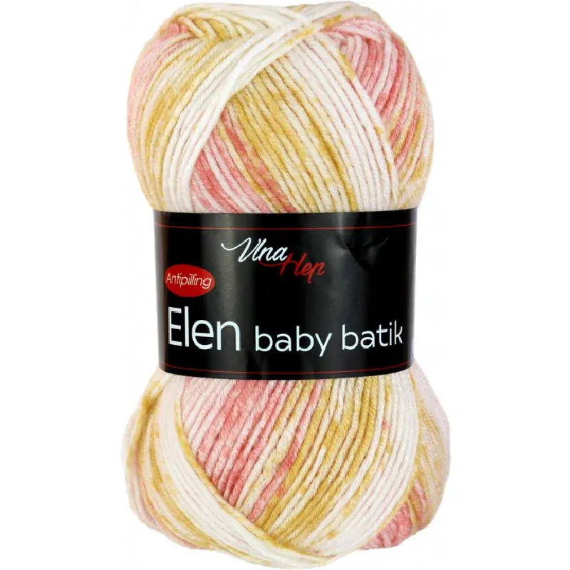 Elen baby batik 5119 - Bílá, žlutá, růžová