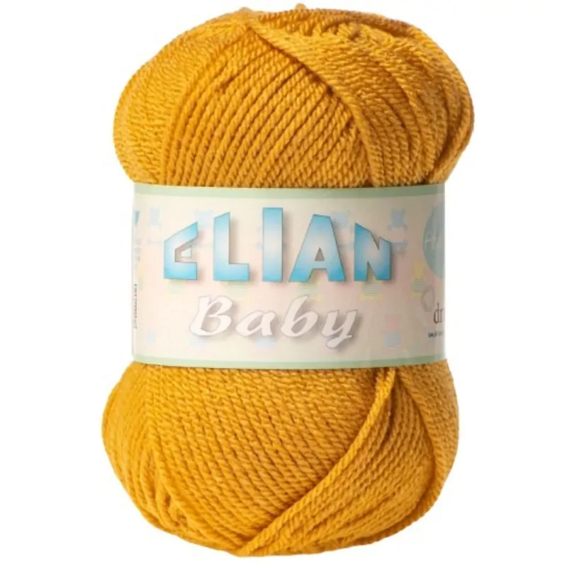 Pletací příze Elian Baby 1636 - žlutá