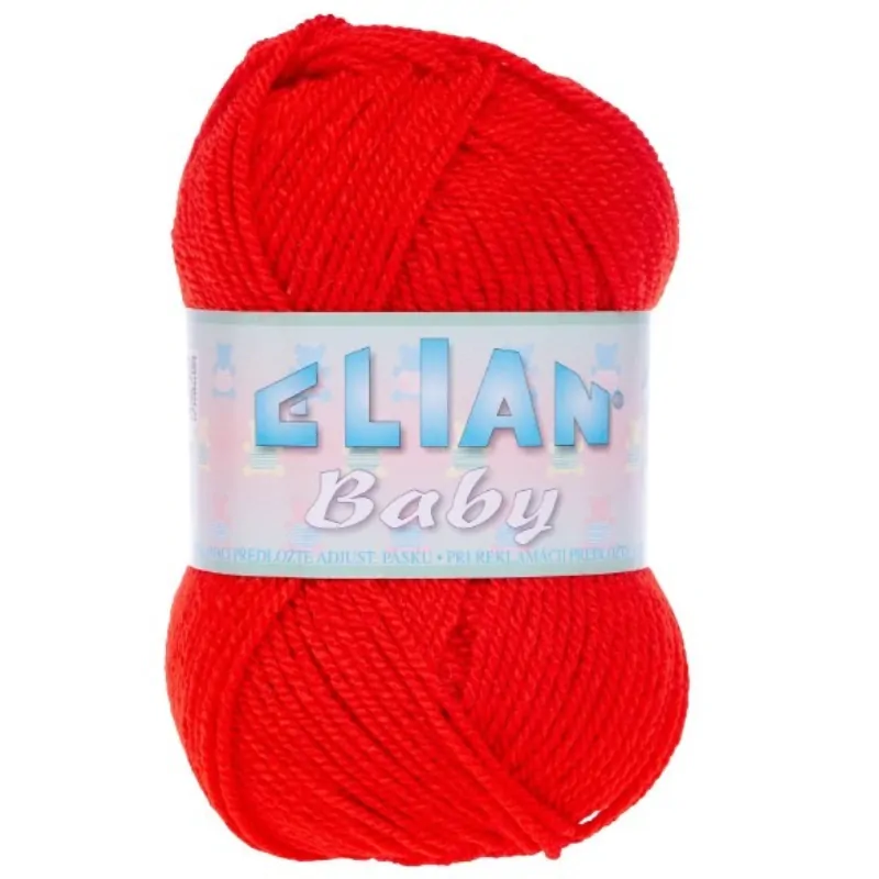 Pletací příze Elian Baby 207 - červená