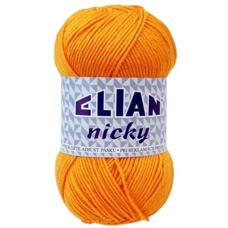 Pletací příze Elian Nicky 1014 - oranžová