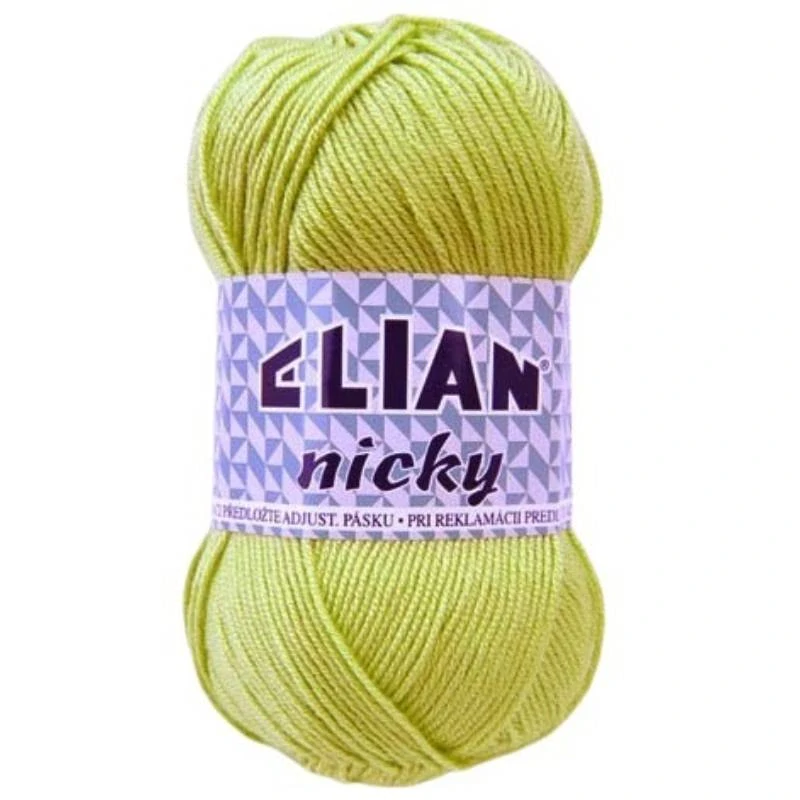Pletací příze Elian Nicky 4853 - zelená