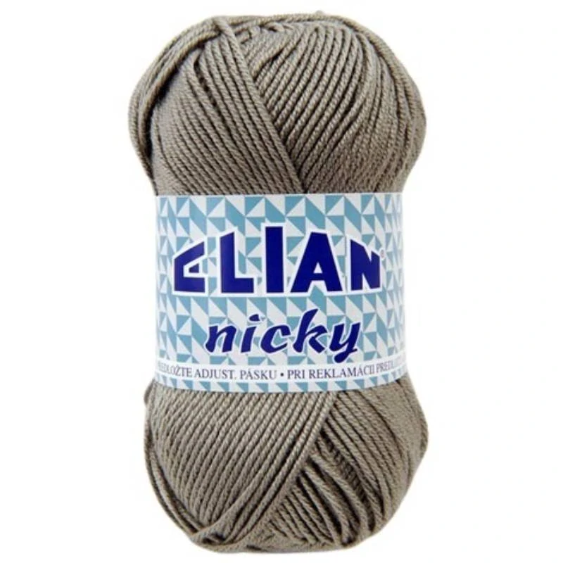 Pletací příze Elian Nicky 4198 - šedá