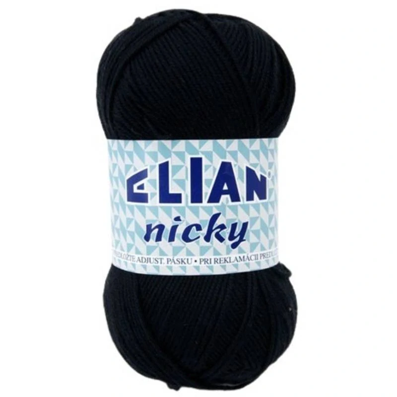 Pletací příze Elian Nicky 217 - černá