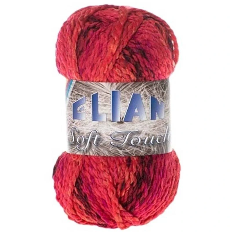 Pletací příze Elian Soft Touch 7256 - červená
