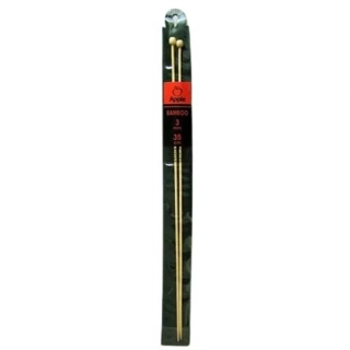Pletací jehlice rovné bambusové - 3 mm