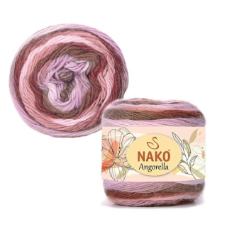 Pletací příze Nako Angorella 87532 - růžovohnědá