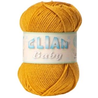 Pletací příze Elian Baby 1636 - žlutá