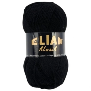 Pletací příze Elian Klasik 217 - černá antipilling